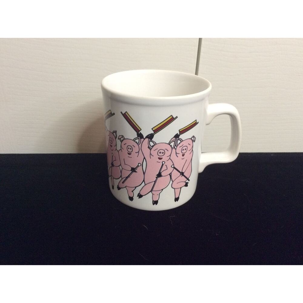 Kiln Craft S.H.O. Dancing Chorus Line Pig Coffee Tea Coco Mug Cup